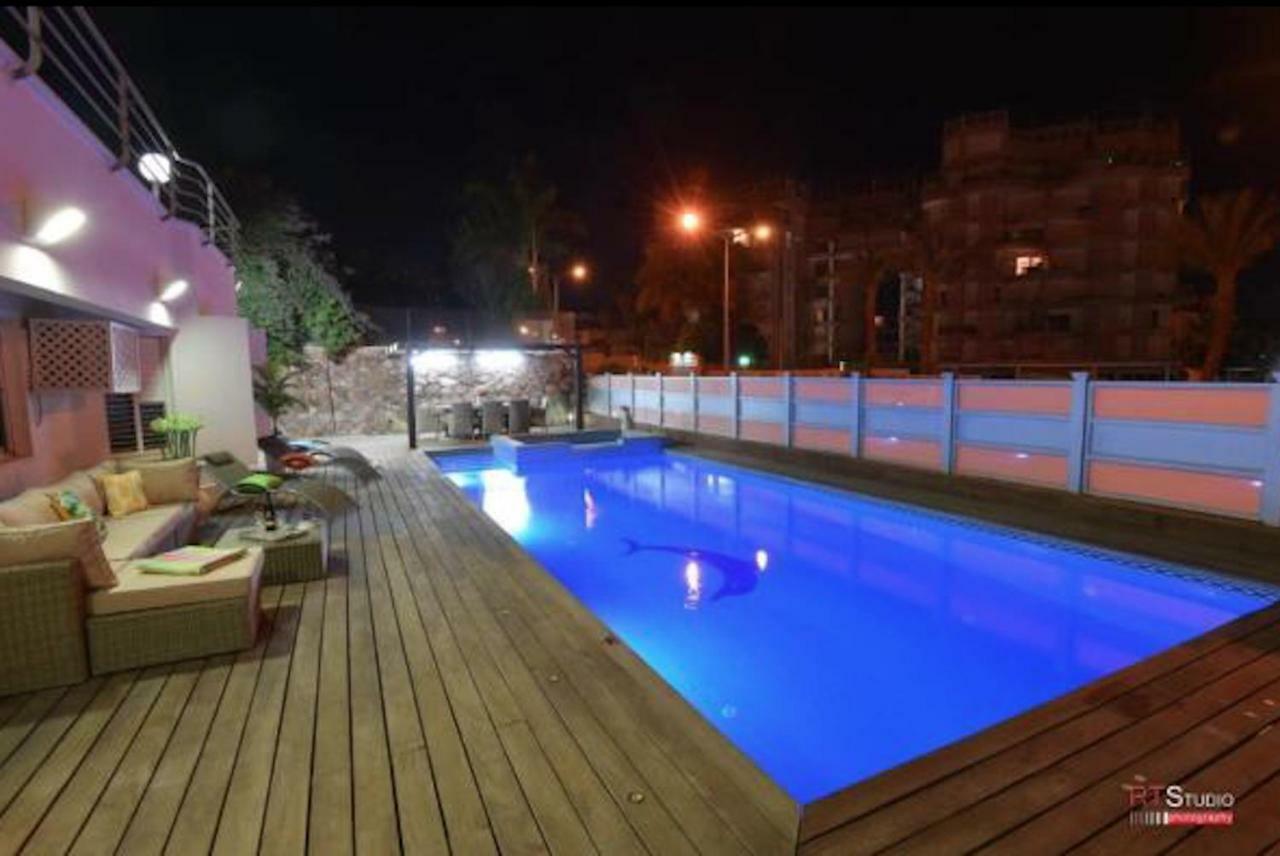 Villa With Heated Pool And Jacuzzi Sea View 300M Front Of The Beach Eilat Exterior foto